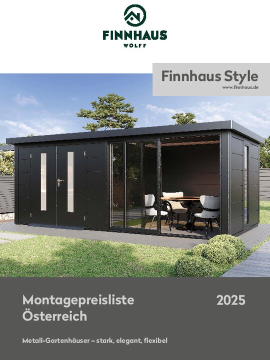 Montagepreisliste Österreich Metall-Gartenhäuser